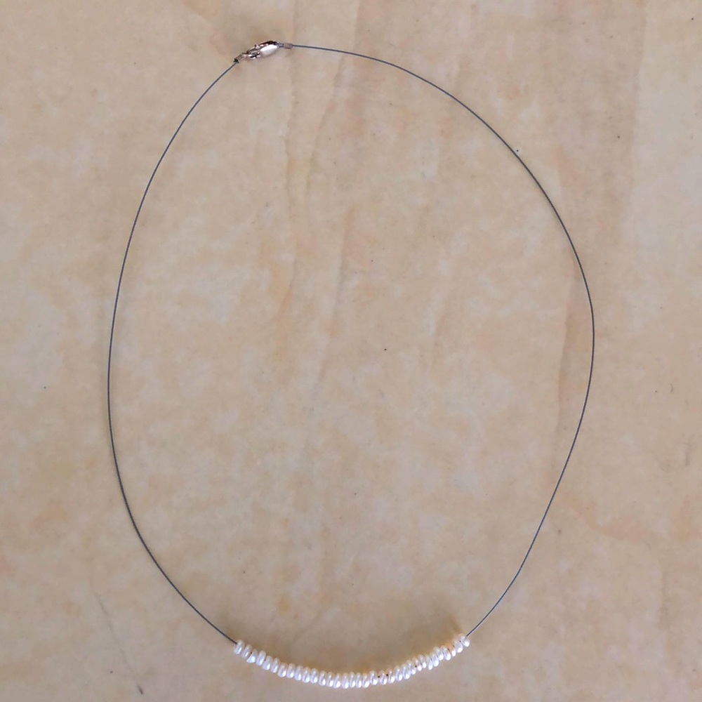 Dainty pearl necklace